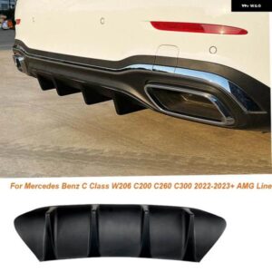 メルセデス ベンツ C クラス W206 C200 C260 C300 2022-2023+ AMGライン カーリア バンパー ディフューザー リップカバー スポイラー