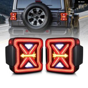 LED テールライト ジープ ラングラー JK JKU 2007-2017 ユニークなX字型デザイン スモークレンズ