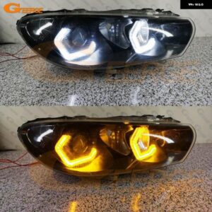 フォルクスワーゲン VW シロッコ III MK3 2008-2017 超高輝度 3D 六角形アクリルコンセプト M4 アイコニック スタイル LED エンジェルアイキット ライト