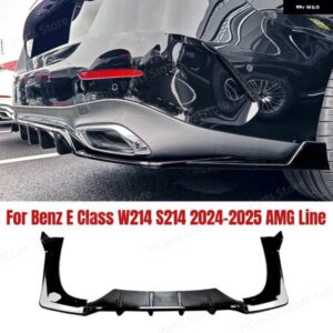 リア バンパー ディフューザー リップ メルセデス ベンツ E クラス W214 S214 2024-2025 AMGライン ブートロアスポイラー スプリッター ブラケット