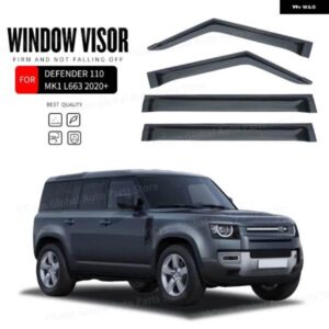 ランドローバー ディフェンダー 90 110 2020-2023 ブラック エクステリア ウィンドウ バイザー レインサン ディフレクター バイザー ガードカバー ABS