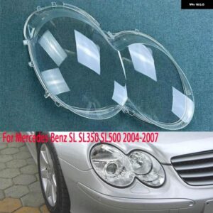 メルセデス ベンツ SL SL350 SL500 2004-2007 車用 フロント ヘッドランプ カバー シェル 防水 クリア ヘッドライト レンズ