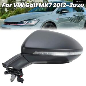 9ピンサイドドアミラー アセンブリ VW ゴルフ MK7 2012-2020 EU バージョン パワーフォールディング電動ヒーターウィンカーアクセサリー付き