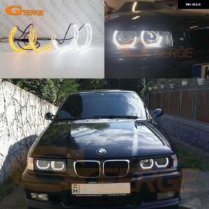 BMW E36 E38 E39 超高輝度デイライトウィンカー DTM M4 スタイル LEDエンジェルアイ ハローリング カーアクセサリー
