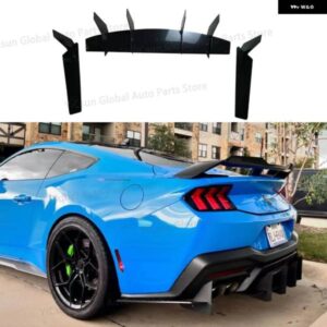 フォード マスタング エコブースト GT V6 2015-2023 リア バンパー ディフューザー スポイラー スプリッター リップ 車 外装 アクセサリー ブラック