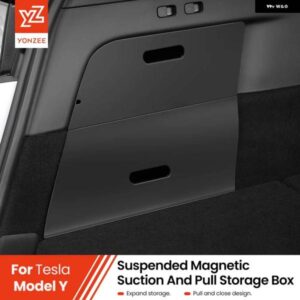 テスラ 2023年モデルY用 リア トランク オーガナイザー サイド 収納 ボックス 防水 無臭ゴミ箱 車アクセサリー