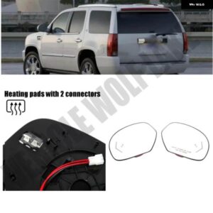 キャデラック エスカレード 2009-14 ブラインド スポットヒーター付きバックミラー ガラス 矢印ウィンカー付き