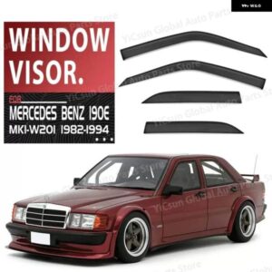 メルセデス ベンツ W201 190E 1982-1994 ウィンドウ バイザー ウェザーシールド ウィンドレインガード ドア バイザー ベントシェード