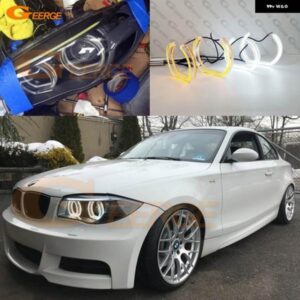 BMW 1シリーズ E82 E88 E87 E81 2004 - 2011 2012 超高輝度デイライトウィンカー DTM U スタイル LEDエンジェルアイキット ハローリング