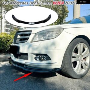 フロント バンパー メルセデス ベンツ C クラス W204 2007-2010スプリッター ディフューザー デフレクターガードスポイラー 下顎リップ