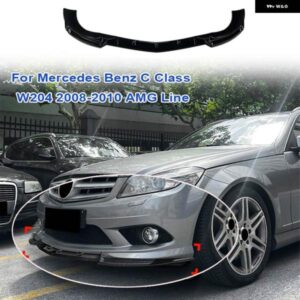車用フロントロア バンパー スポイラー チン リップスプリッター ディフューザー デフレクターガード 2008 - 2010 メルセデス ベンツ C クラス W204