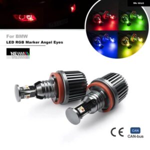 72W RGB カラーチェンジ リモコン 付き CANBUS H8 LED エンジェルアイ BMW E87 E90 M3 E82 E92 M3 E60 X5 X6 E89 Z4
