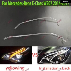 車用DRL ヘッドライト ライトガイドストリップ デイタイム ランニングライト バー メルセデス ベンツ E クラス クーペW207 E200 E250 E300 2014-2017 LED