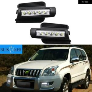 1セット LED DRL トヨタ プラド 120 ランドクルーザー LC120 FJ120 2003-2009 LED ヘッドライト ドライビングランプ コントローラ ーワイヤー ハーネス 付き