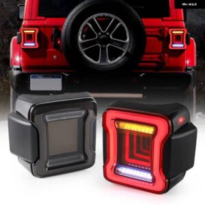 スモークLED リア テールライト JEEP WRANGLER JL 2018-2024 リバース ブレーキライト ドライビングランプ DRL
