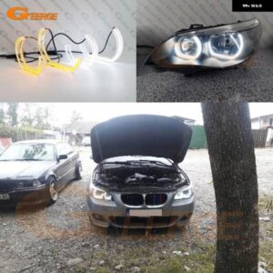 BMW E60 E61 M5 PRE LCI 2003-07 超高輝度デイライトウィンカー DTM M4 スタイル LEDエンジェルアイハローリング