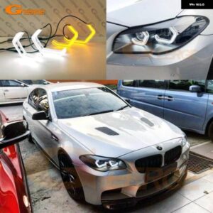 BMW F10 F11 F18 超高輝度クリスタルコンセプト M4 アイコニック スタイル LED エンジェルアイキット ハローリング デイライト カーアクセサリー