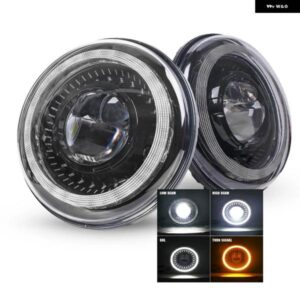 オートバイ 用7インチLED ヘッドライト ハーレー ツーリング ウルトラ クラシック エレクトラ ストリートグライド ロードキング ヤマハ ターニングDRL 7イン