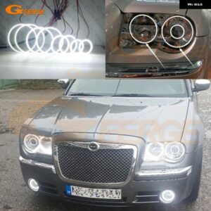 クライスラー 300 C 300C 2004-10 超高輝度 8個 SMD LED エンジェルアイ ハローリングキット デイライト