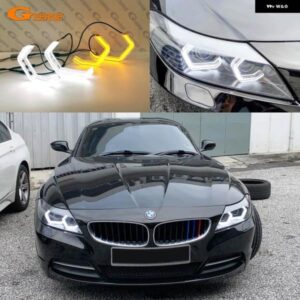 BMW Z4 E89 2009-14 -2016 超高輝度 3D 六角形 M4 アイコニック スタイル クリスタル LED エンジェルアイキット ハローリング
