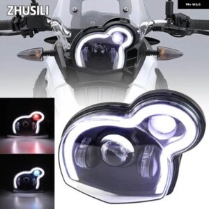 LED バイク ヘッドライト アセンブリ ハイ/ロービームDRLライト付き BMW G650GS / SERTAO R13 2011-2017 アクセサリー