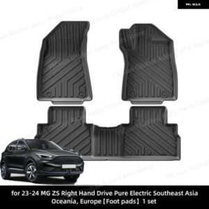 TPEカーフロアマット MG ZS EV 2023年以降 右ハンドル トランク ライナートレイ フット パッド 防水 滑り止め カーペット カーゴライナー