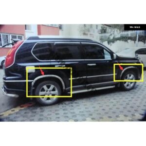 カー スタイリング 日産 X-TRAIL T31 2008-2013 ステンレス ホイールアイブロウ トリム ストリップ トリム