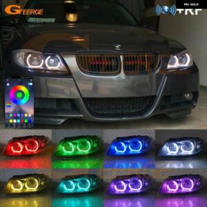 BMW 3シリーズ E90 E91 2006 2007 2008 RF ワイヤレスリモート BLUETOOTH アプリ DTM クリスタル M4 スタイル マルチカラー RGB LED エンジェルアイ