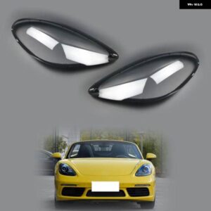 ポルシェ ボクスター ケイマン 718 982 2016-2020 ヘッドライト レンズ カバー ランプシェード シェル 左+右ペア