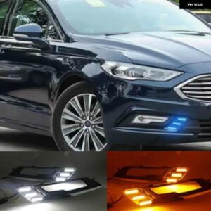 1セット フォード フュージョン モンデオ 2017 2018 LED DRL フォグランプ デイタイム ランニングライト デイライト 防水 スタイリング ライト