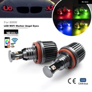 RGB H8 LEDマーカーエンジェルアイ36W CANバスWIFI BMW 1シリーズ E87 LCI E81 E82 3シリーズ E90 E91 E92 ハローリング BMW パーキング ランプ