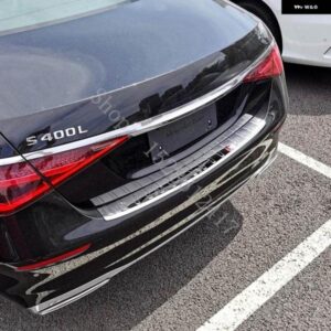 メルセデス ベンツ W223 S400L S450 2020 2021~2024 リア トランク バンパー プロテクター リア スカッフプレート リアドアシル カーアクセサリー