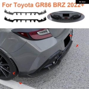 トヨタ GR86 BRZ 2022+ 車用 リア バンパー ディフューザー スポイラー スプリッター 2023 2024 光沢ブラック リア カナード ブラケット デフレクターガード