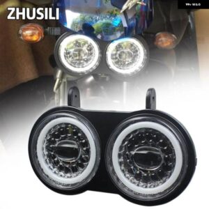 バイク 用LED ヘッドライト BUELL XB モデル 2003-2010 デュアル ヘッドライト HALO DRL付き