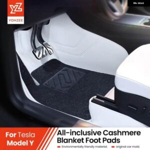 テスラ モデルY 2021-2023 モデル3 ハイランドフットマット レザー ダブルレイヤー フルサラウンドカーフロア パッド 内装