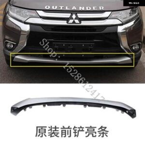 三菱 アウトランダー 2016-19 ABS フロント バンパー アンダー 装飾 パネル デフレクター トリム カーアクセサリー