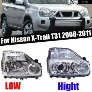 日産 X-TRAIL T31 2008-11 車用 フロント バンパー ヘッドライト シグナルランプ デイタイム ランニングライト ドライビングランプ ハウジング