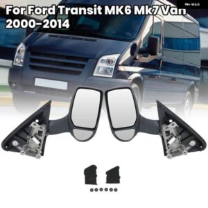 ドアミラー アセンブリ フォード トランジット MK6 MK7 バン 2000-2014 テクスチャードブラック フル マニュアル 折りたたみ 式バックミラー
