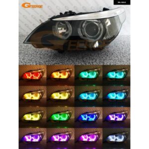 BMW E60 E61 M5 PRE LCI RF ワイヤレスリモート BLUETOOTH アプリ搭載 マルチカラー DTM M4 スタイル RGB LED エンジェルアイキット ハローリング