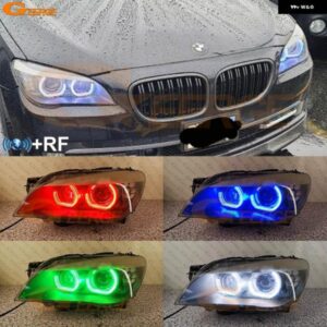 BMW 7シリーズ F01 F02 F03 F04 BLUETOOTHアプリ RFリモート 超高輝度マルチカラー DTM スタイル RGB LEDエンジェルアイキット ハローリング