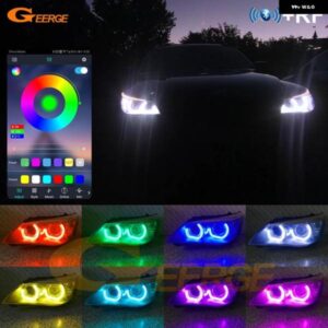 BMW 5シリーズ E60 E61 LCI 528I 530I 545I 550I M5 BLUETOOTHアプリ DTM M4 スタイル マルチカラーRGB LEDエンジェルアイキット ハローリング