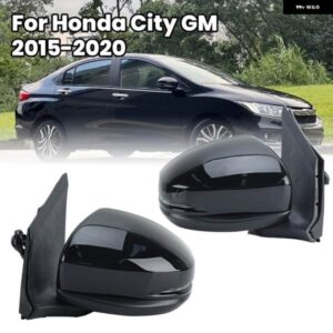 7ピンサイドミラー アセンブリ ホンダ シティGM 2015-20 ブラックパワー 折りたたみ 式バックミラー カーアクセサリー
