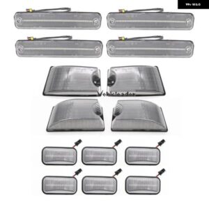 14個 スモーク/クリア LED キャブ ルーフライトキット トップマーカー イエロー+レッド ハマー H2 2003-09 ハマー H2 SUT