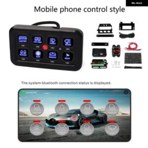 電話 制御 8ギャングオンオフ 制御 12V 24V スイッチ パネル 自動調光可能 LED電子リレー システム 車 キャンピングカー RV トラック