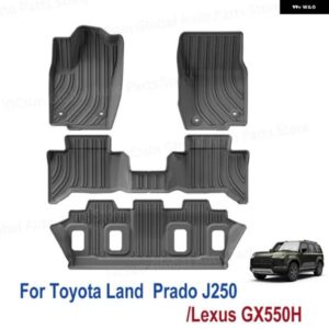 LHDフロアマット トヨタ ランドクルーザー プラド J250 LC250 5人乗り TPE 全ウェザー型フロアライナー トランク マットアクセサリー 2024 2025