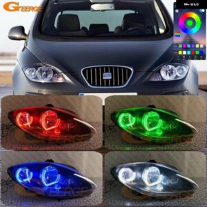 SEAT LEON ALTEA TOLEDO RFリモートBLUETOOTH対応アプリマルチカラークリスタルDTM M4 スタイル RGB LEDエンジェルアイキット ハローリング