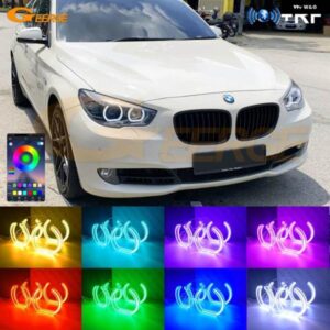 BMW 5シリーズ GT F07 2009 - 2013 ワイヤレス BLUETOOTH アプリ DTM M4 スタイル 超高輝度 マルチカラー RGB LED エンジェルアイ ハローリング