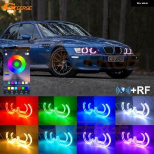 BMW Z3 1999-02 BLUETOOTHアプリ DTM M4 スタイル マルチカラー 超高輝度 RGB LED エンジェルアイキット ハローリング