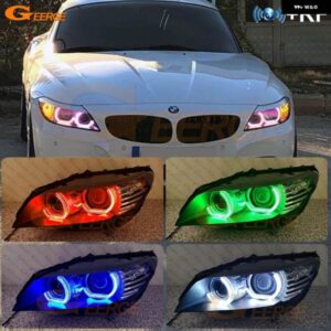 BMW Z4 E89 2009-12 - 2015 2016 BLUETOOTH APP クリスタル DTM M4 スタイル マルチカラー RGB LED エンジェルアイキット ハローリング