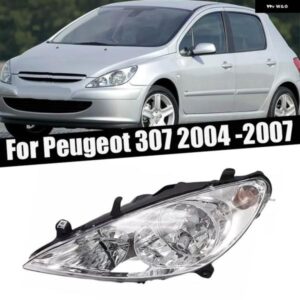 プジョー 307 2004-07 フロントハロゲン ヘッドライト ドライバーライト ヘッドランプ ハザード フォグランプ ヘッドライト カーアクセサリー